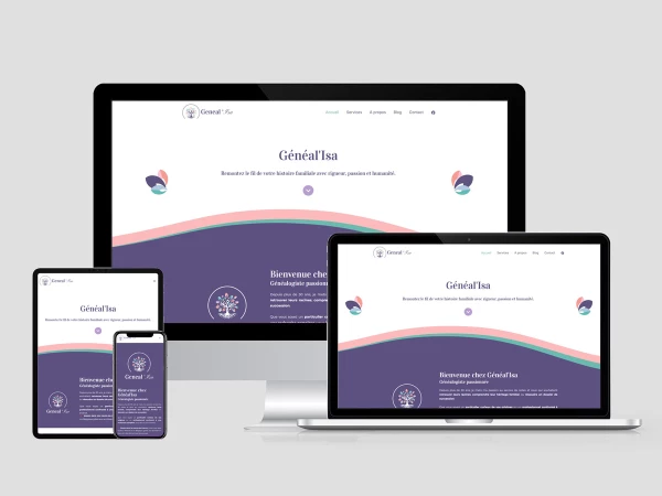 Site WordPress Généal’Isa – Généalogiste familiale