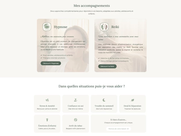 Création site vitrine Valérie Lorynowicz - Hypnothérapeute